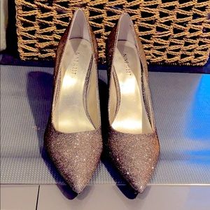 Nine West  size “7 1/2” iridescent 3”  heels.